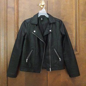 Faux Leather Moto Jacket | Girls XL, Womens XS/S